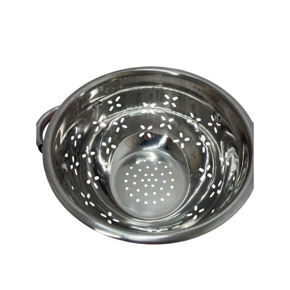 Master Class Stainless Steel & Pink 3 Qt Colander Stylish Modern Design 8.4"/21. - Picture 3 of 6